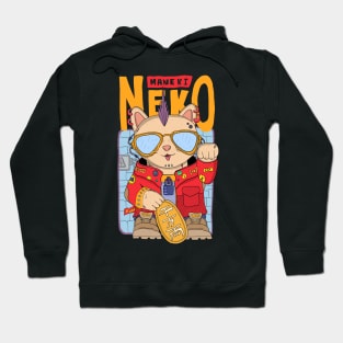 Punk Rock Lucky Cat Hoodie